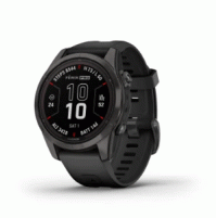 fēnix 7S Pro – Sapphire Solar Edition Carbon Grey DLC Titanium with Black Band - 010-02776-11 - Garmin